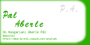 pal aberle business card